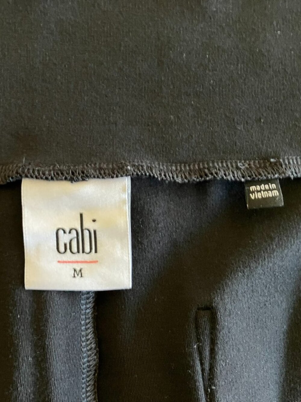 Cabi Black Snap Button Side Vent Wide Leg Knit Pants Medium Style 5867 - Picture 12 of 15